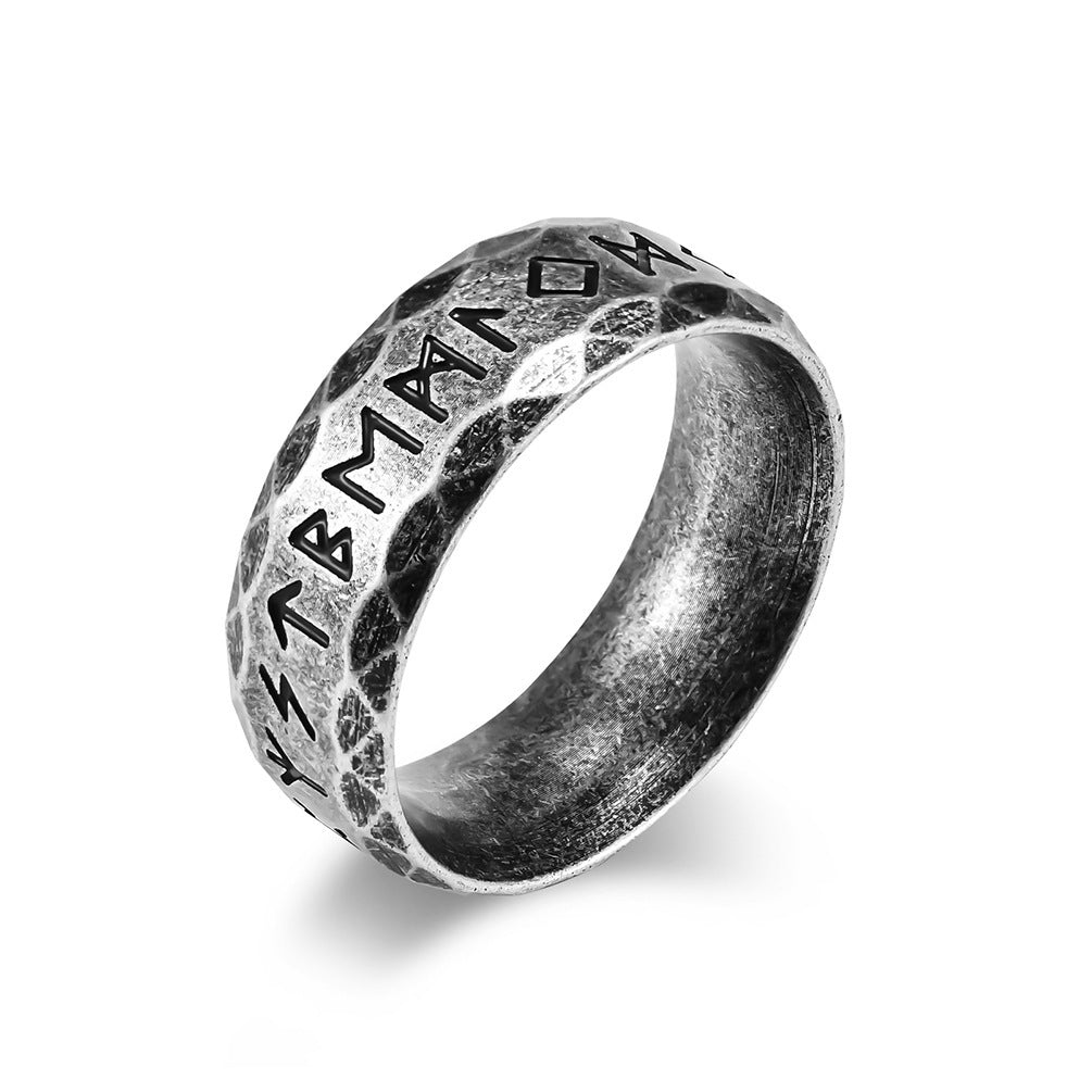 Viking Rune Engraved Men's Ring