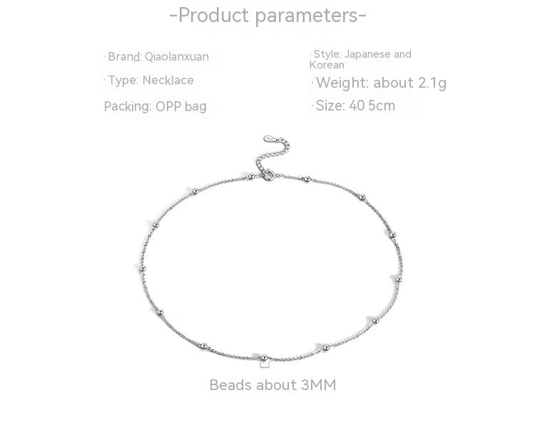 Spaced Beads Silver Sterling Choker