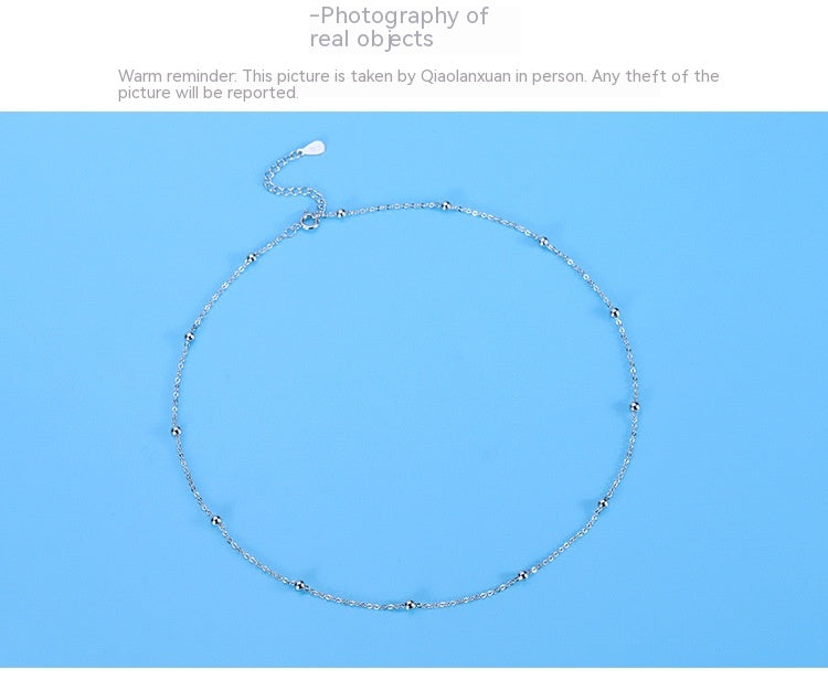 Spaced Beads Silver Sterling Choker