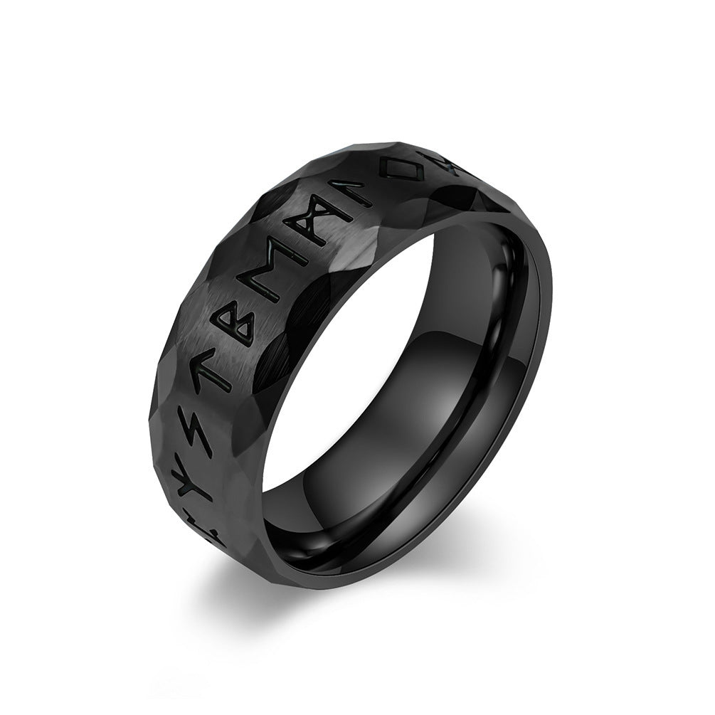 Viking Rune Engraved Men's Ring