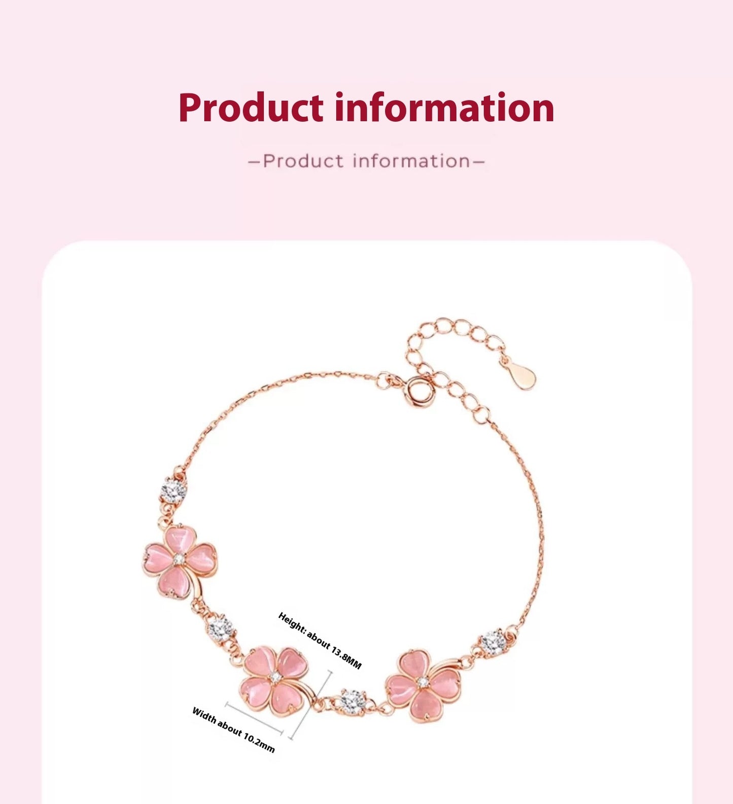 Special Pink Clover Sterling Silver Set
