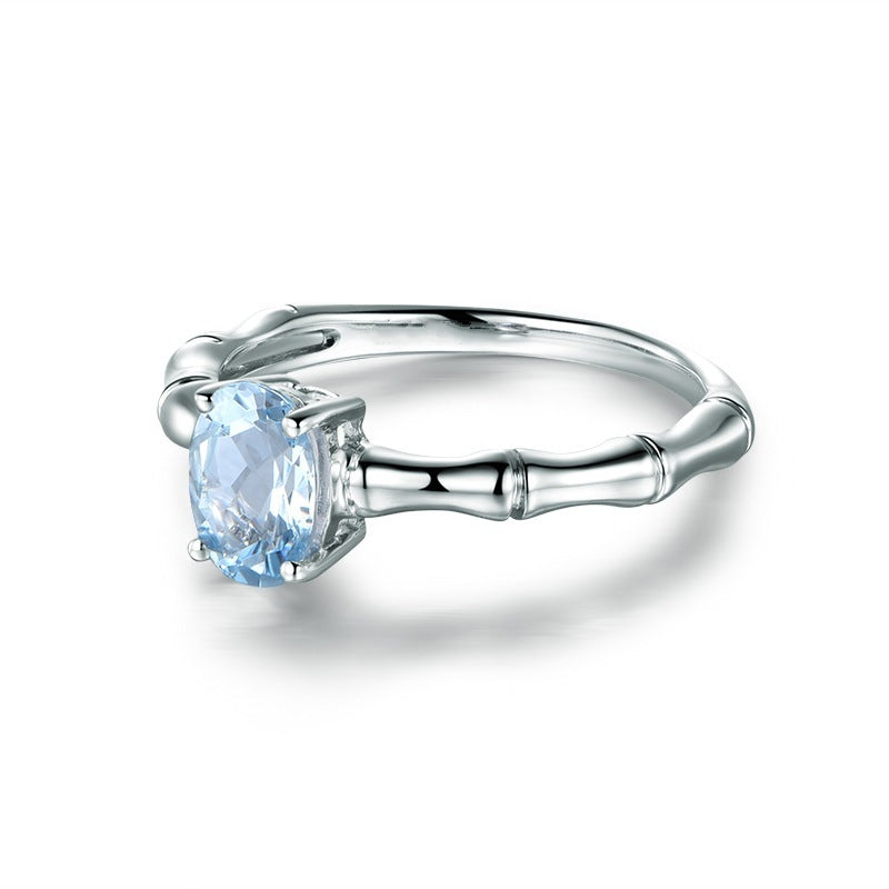 Elegant 18K Plated Silver Engagement Ring
