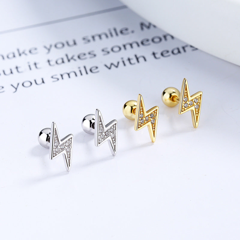 Women's Fashion Lightning Bolt Stud Earrings