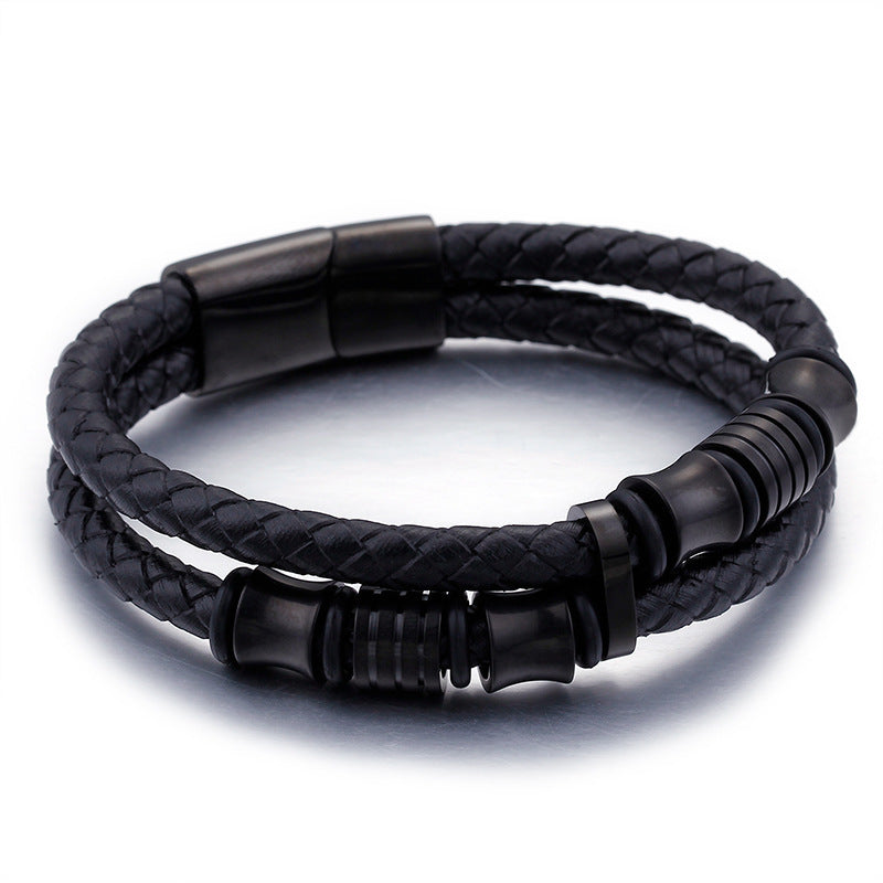 Statement-Making Men's Leather Bracelet