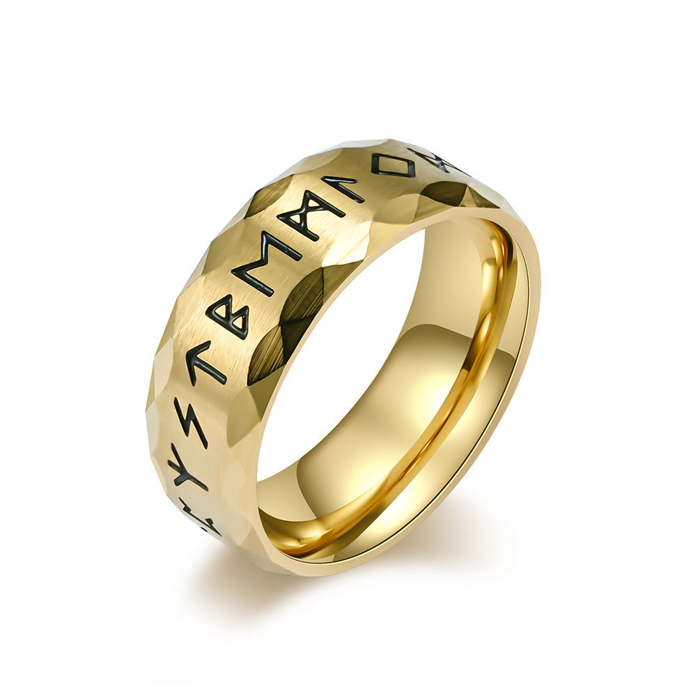 Viking Rune Engraved Men's Ring