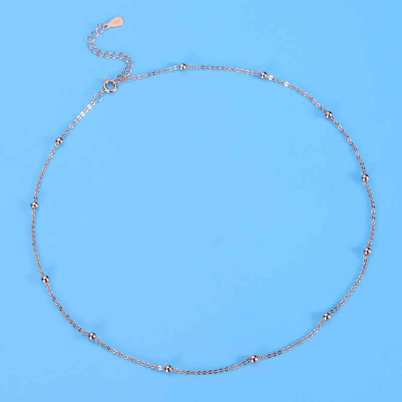 Spaced Beads Silver Sterling Choker