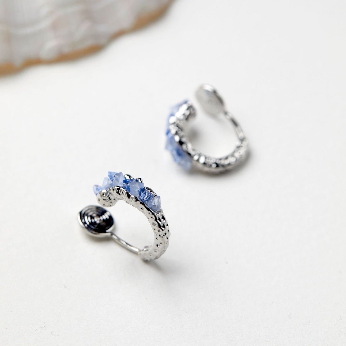 Irregular Crystal Female Minority Hoop Earrings