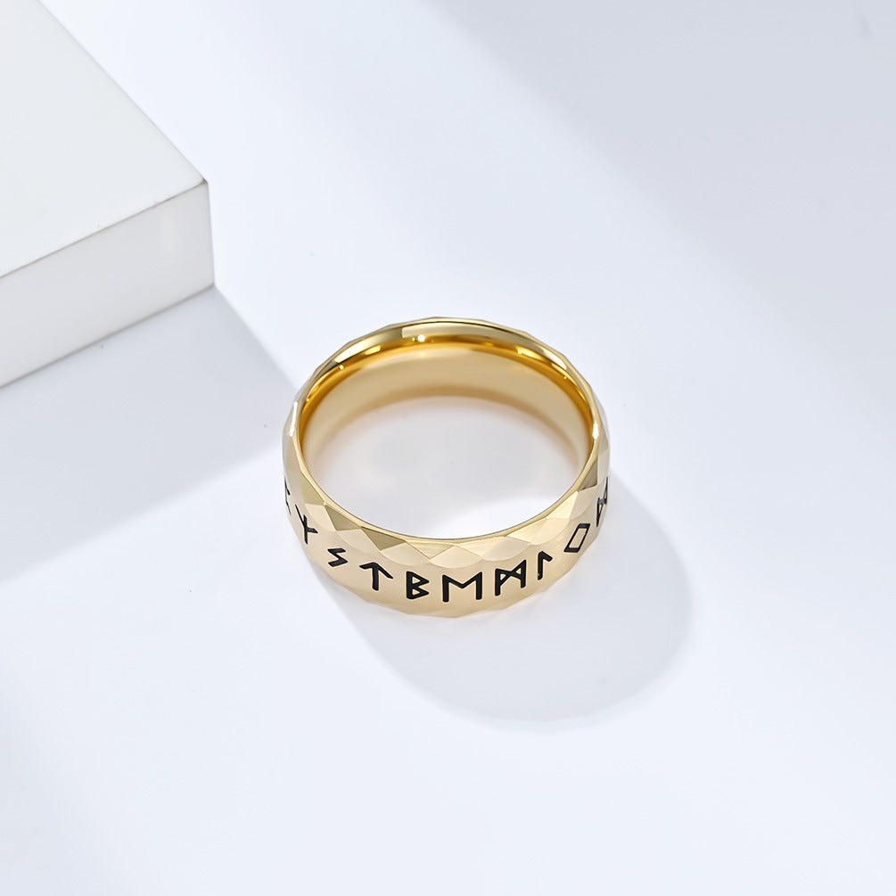 Viking Rune Engraved Men's Ring
