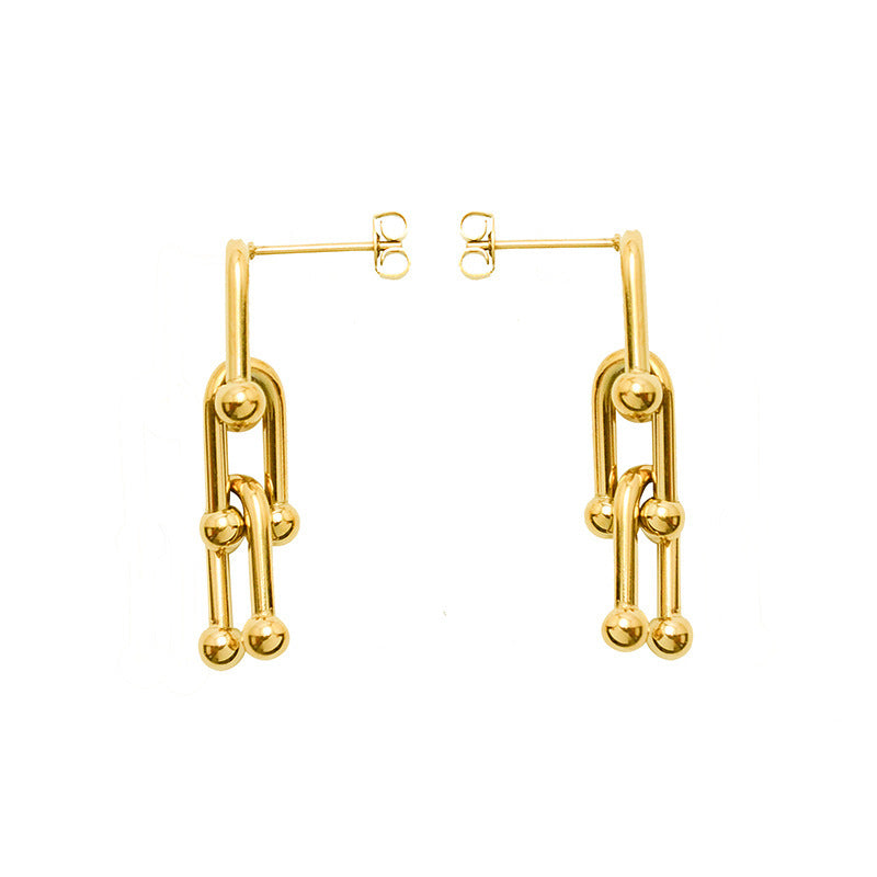 Gold Chain Interlinked Set