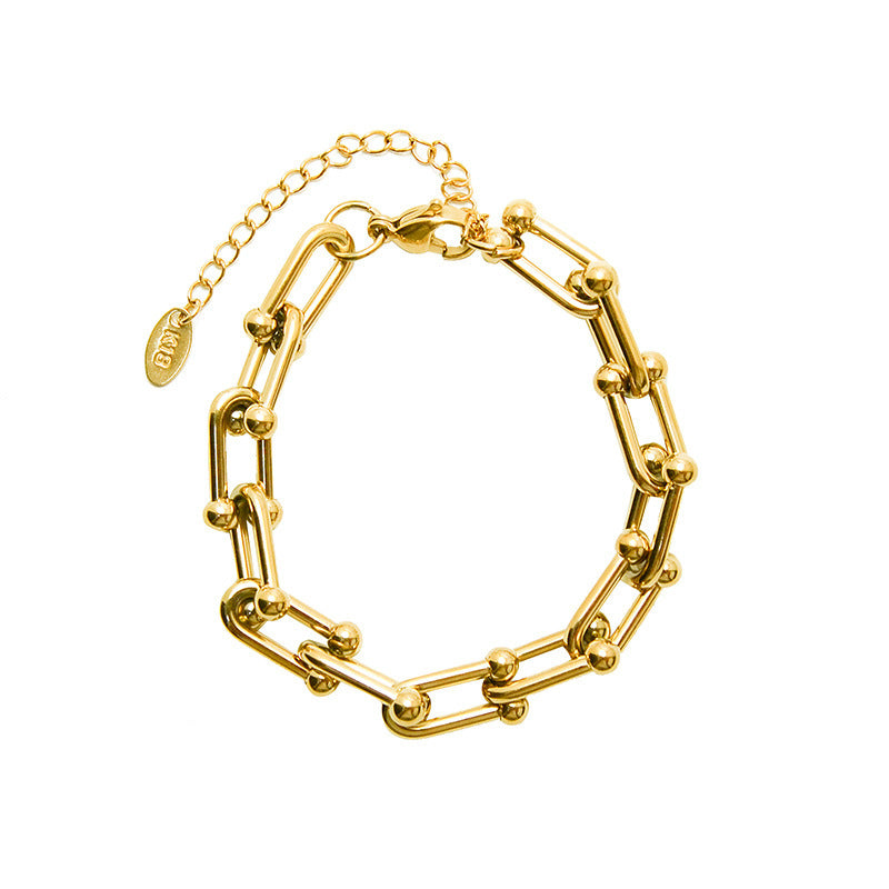 Gold Chain Interlinked Set
