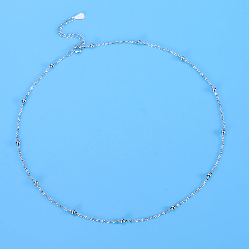 Spaced Beads Silver Sterling Choker