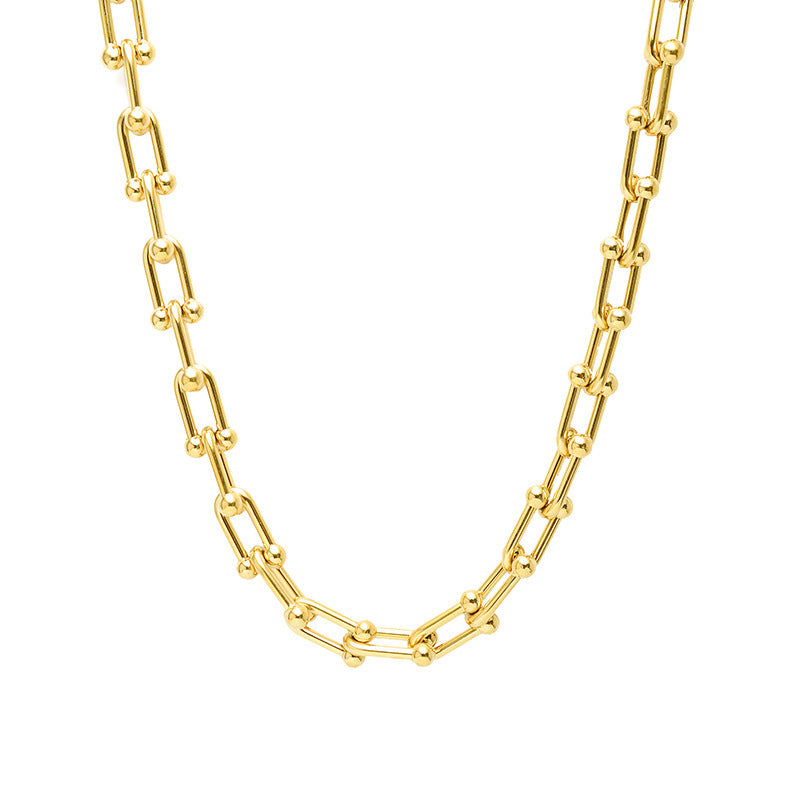 Gold Chain Interlinked Set