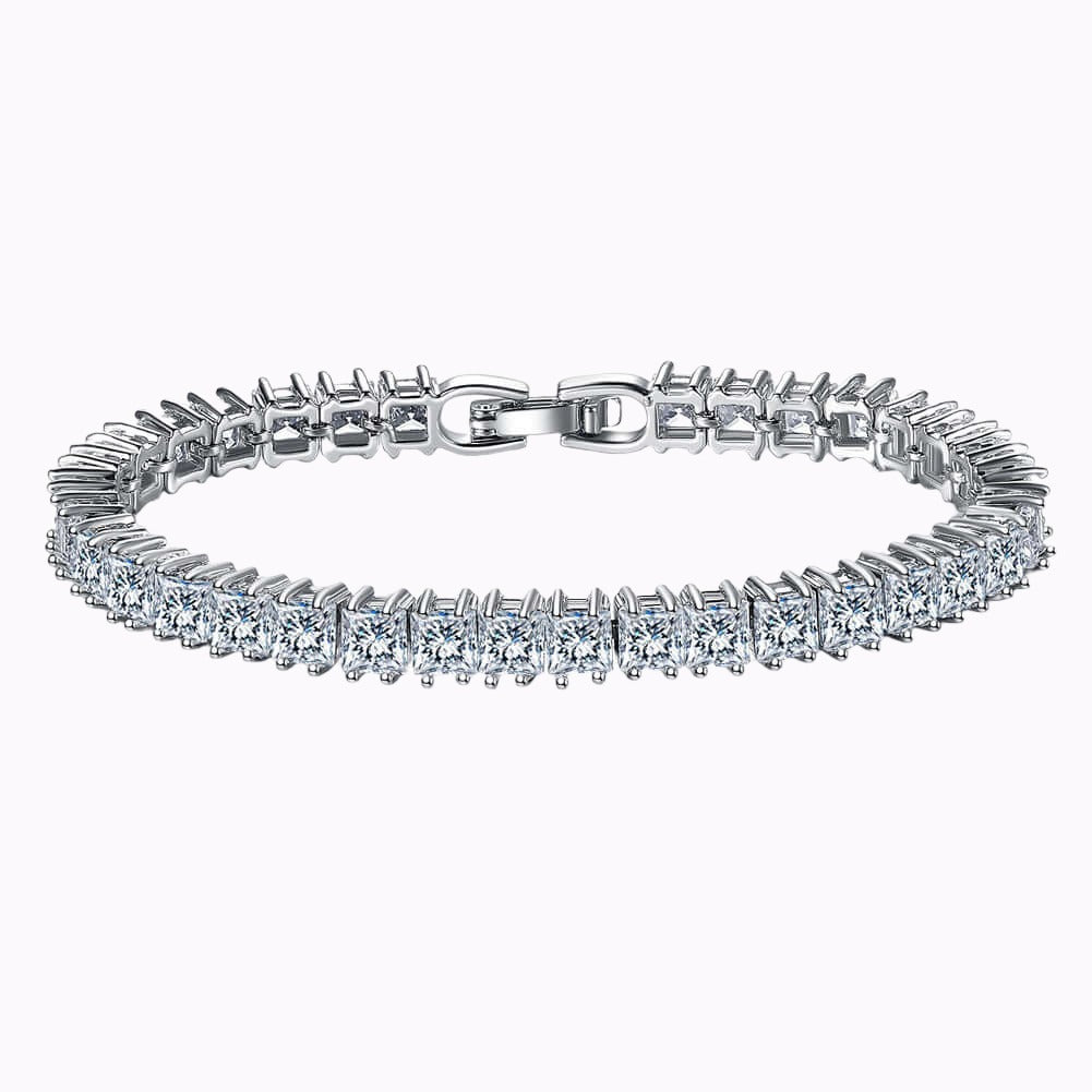 Simple Square Zircon Bracelet Personality - Gleamse