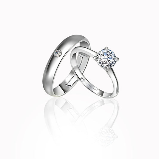 Eternal Bond Sterling Silver Couple Rings