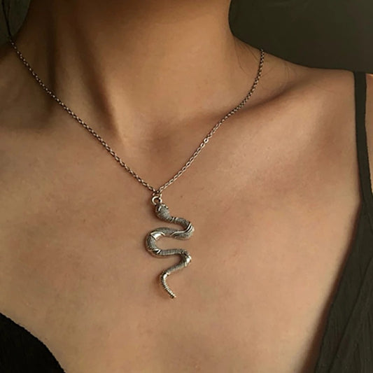 Elegant and Bold Snake Necklace