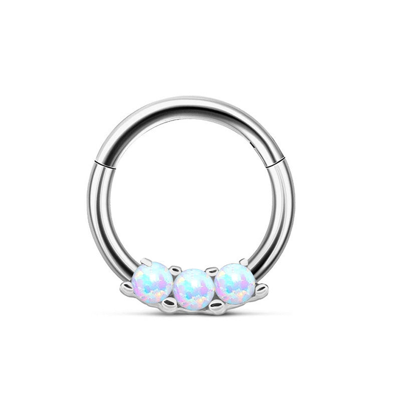 Nose and Nipple Piercing Jewelry with Opal