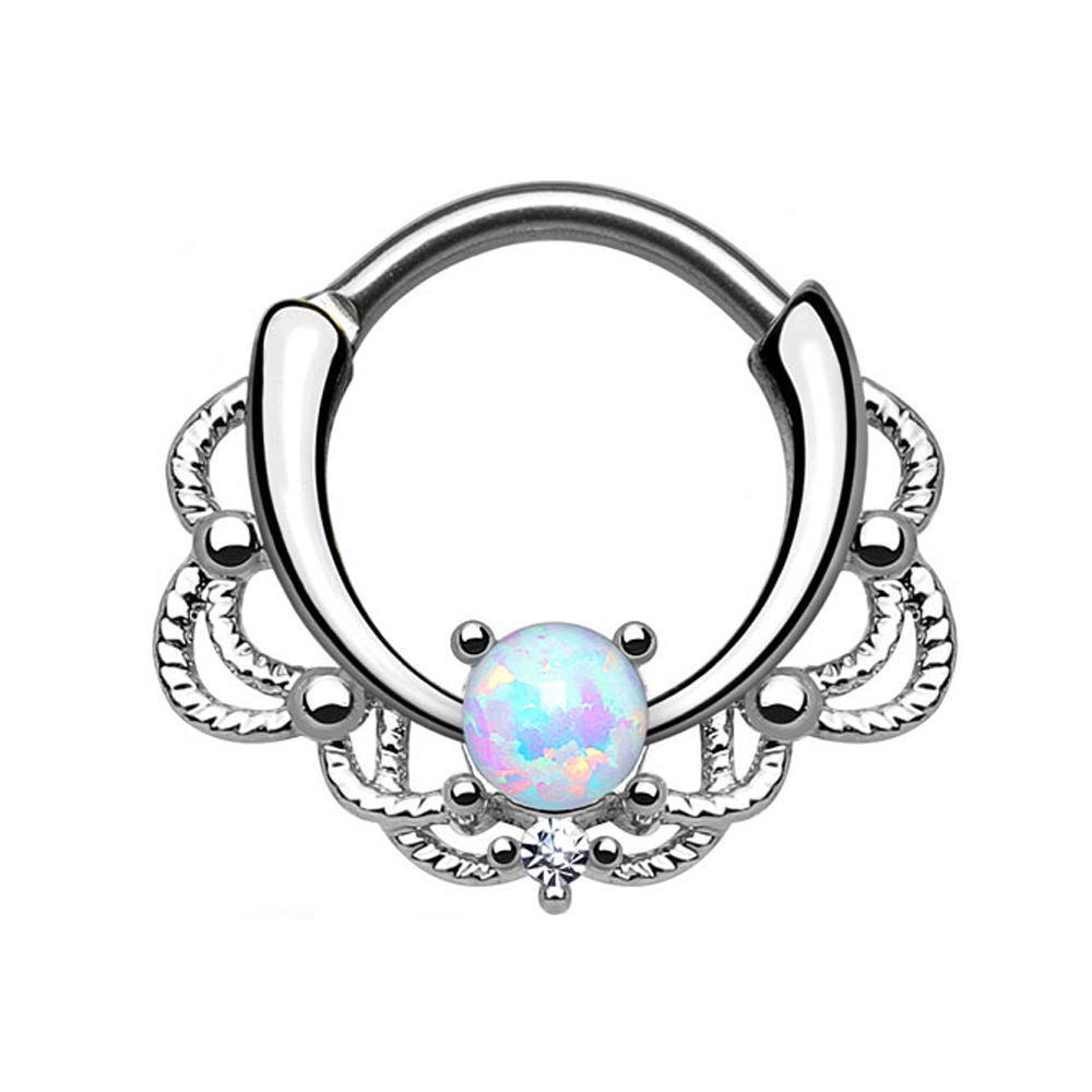 Nose and Nipple Piercing Jewelry with Opal