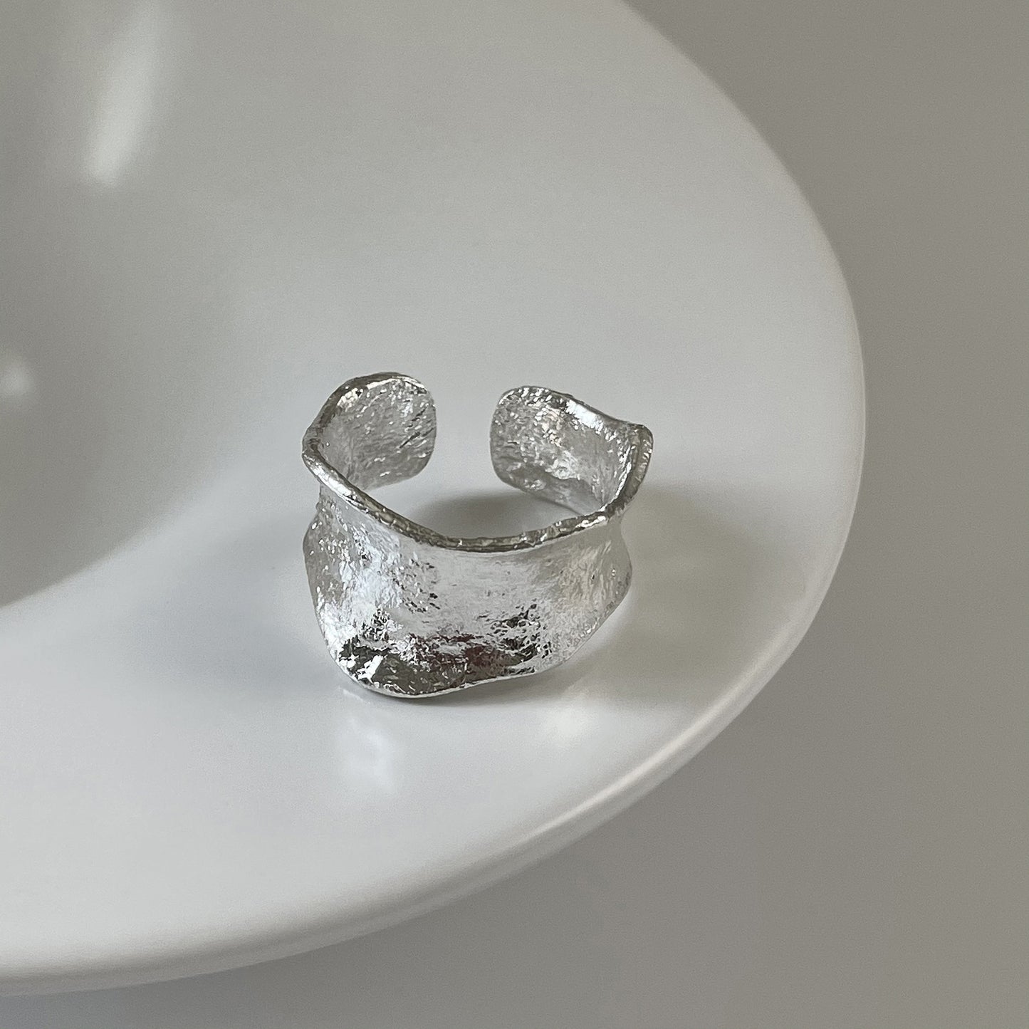 Geometric Irregular Water Drop Ring - Gleamse