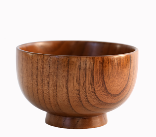 Rustic Round Wooden Bowl