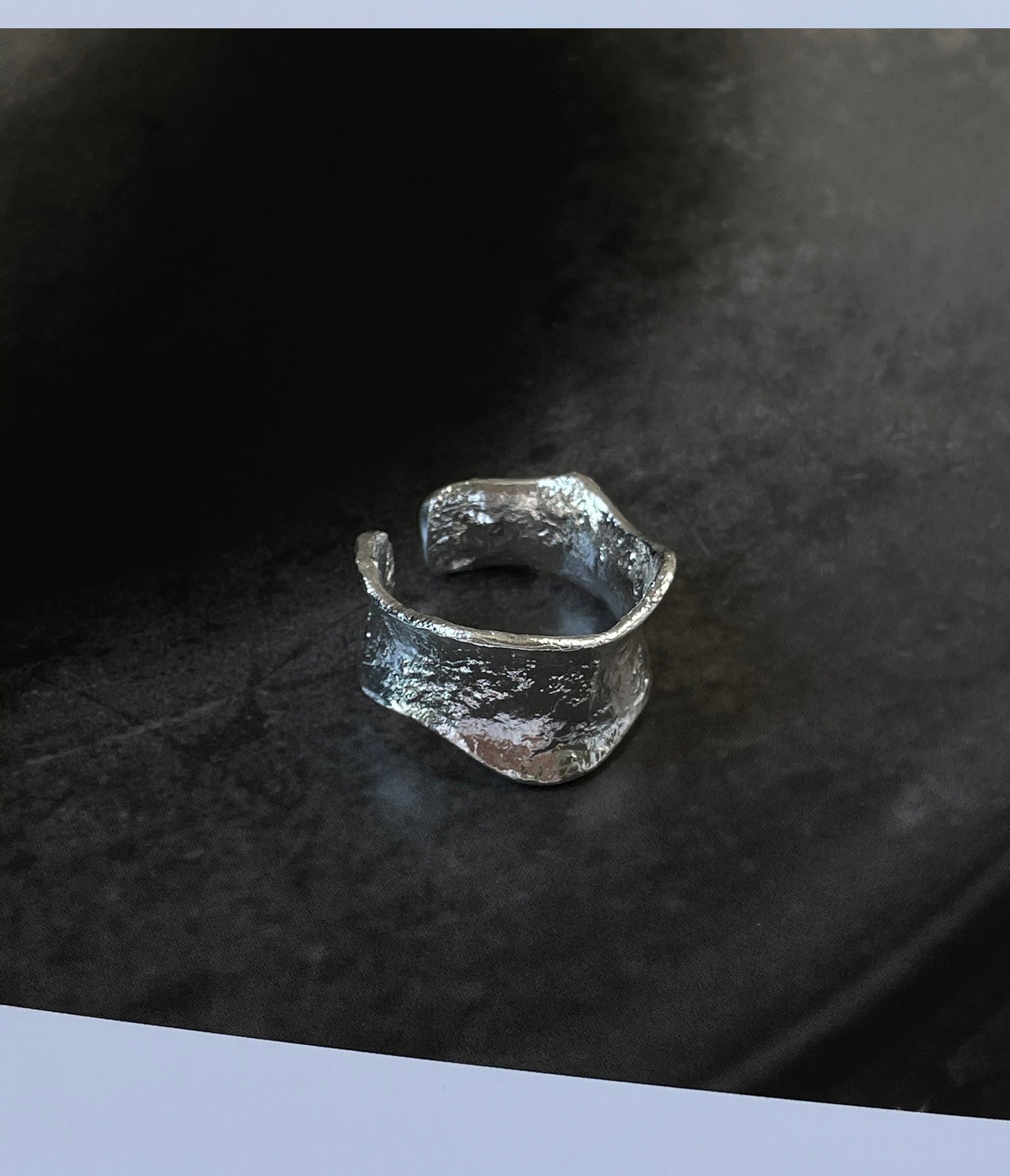 Geometric Irregular Water Drop Ring - Gleamse