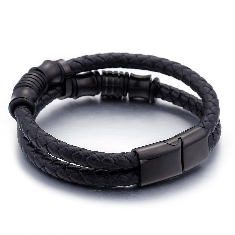 Statement-Making Men's Leather Bracelet