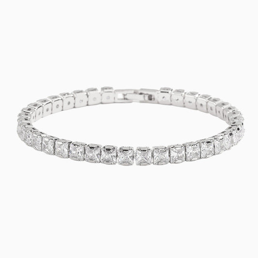 Gold or Silver Zircon Encrusted Bracelet