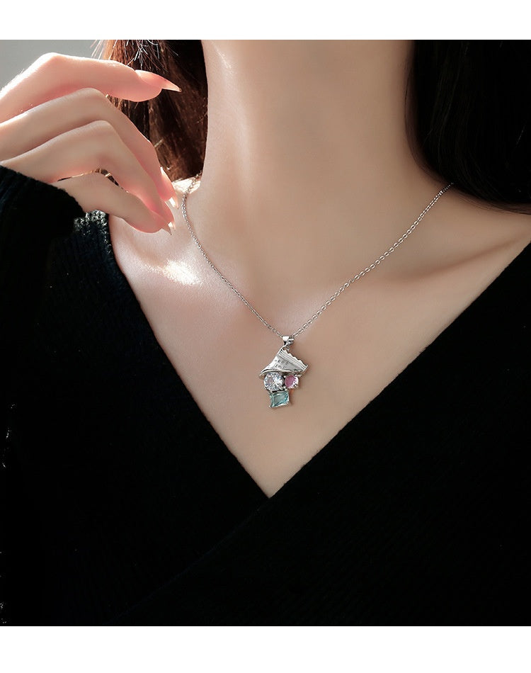 Crystal Candy Inspired Pendant Necklace