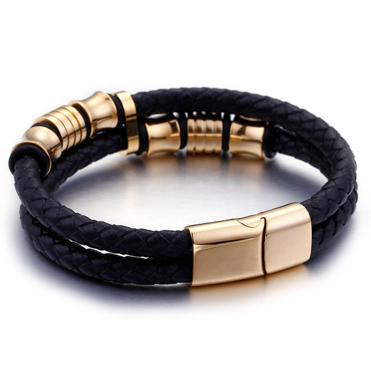 Statement-Making Men's Leather Bracelet