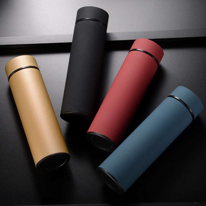 Product information: Capacity: 500ML Style: straight cup Color: black, red, gold, blue, white Stainless steel vacuum flask Thermos Material: Stainless Steel Material: 304 stainless steel Size Information: Package Content: 1*Cup