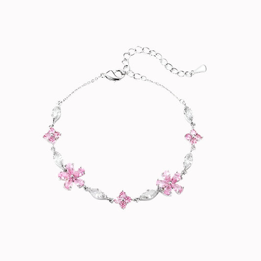 Cherry Blossom Pink Crystal Bracelet