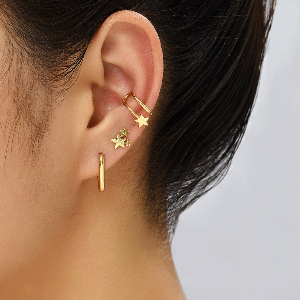 Gold Star Ear Cuff Set