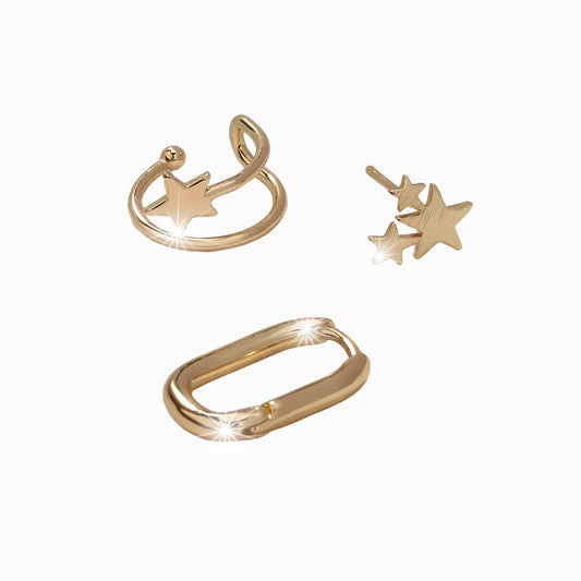 Gold Star Ear Cuff Set