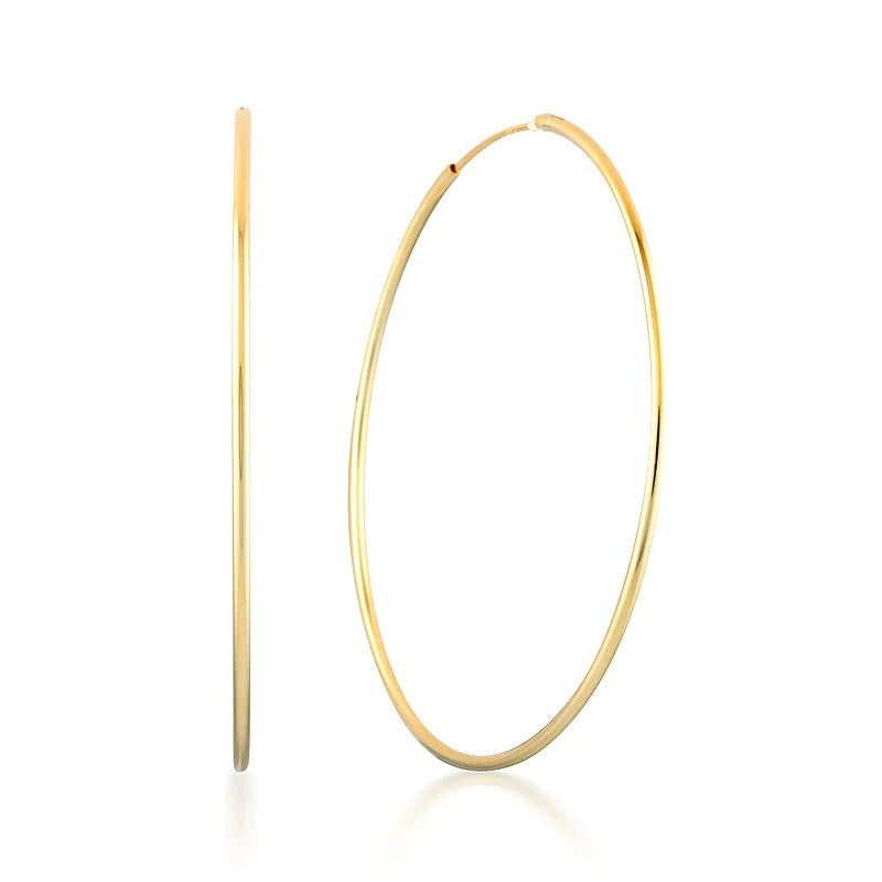 Simple Big Circle Hoop Earrings