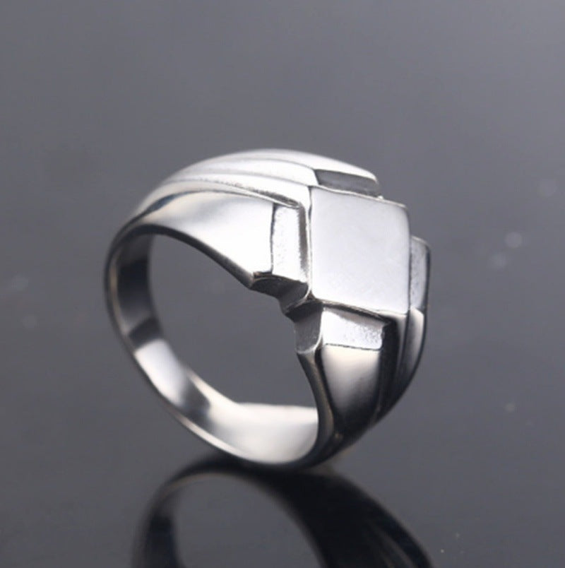 Mens Casual Vintage Signet Ring