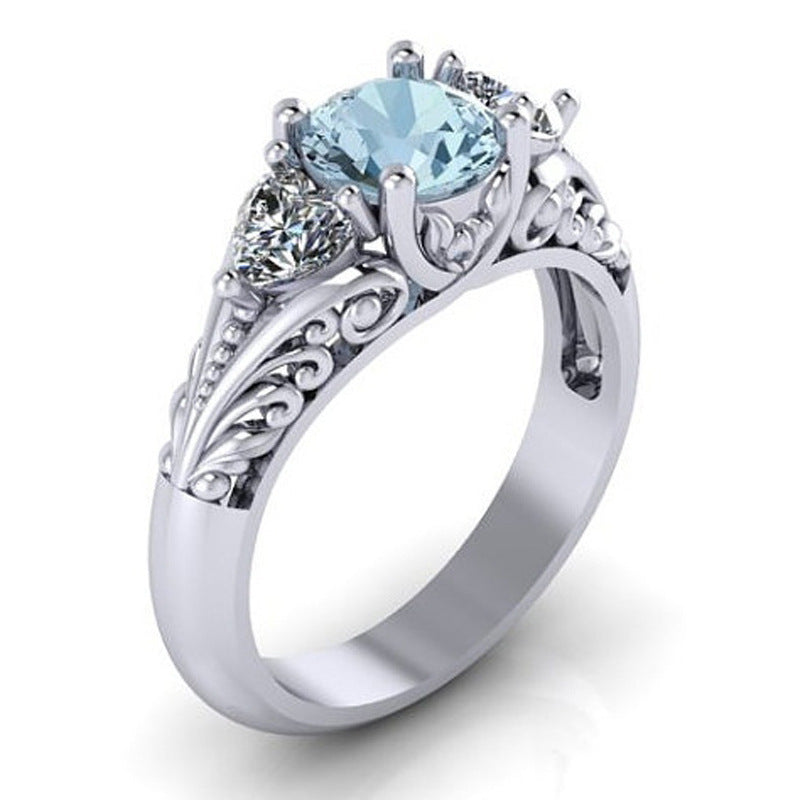 Blue Diamond Engagement Ring