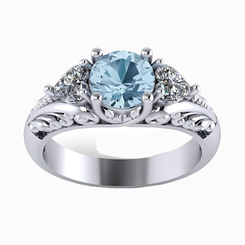 Blue Diamond Engagement Ring