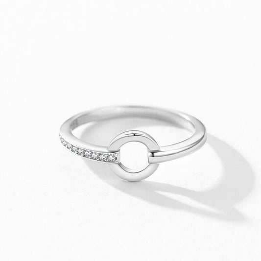 Sterling Silver Geometric Design Ring