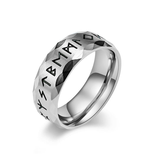 Viking Rune Engraved Men's Ring