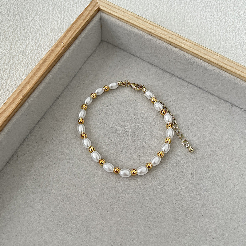 Vintage Fresh Water Baroque Pearl Necklace and Bracelet Set