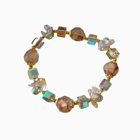 Floral Crystal Ball Bracelet