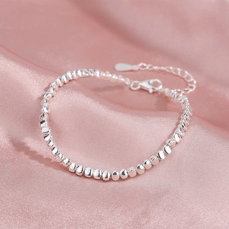 Elegant Silver Beaded Bracelet