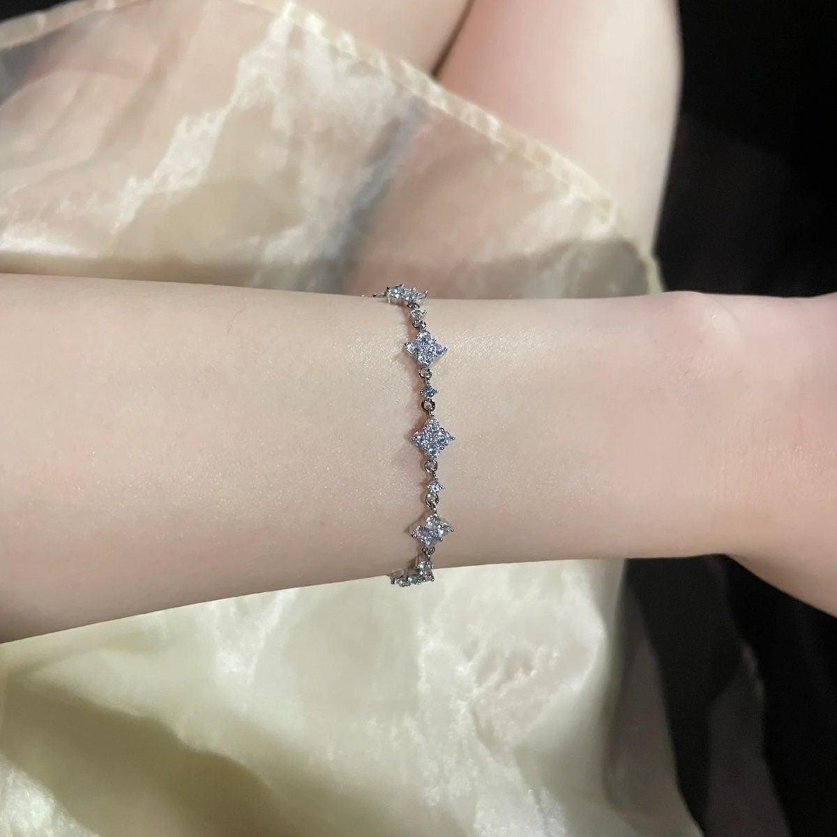 Crystal Flower Bracelet