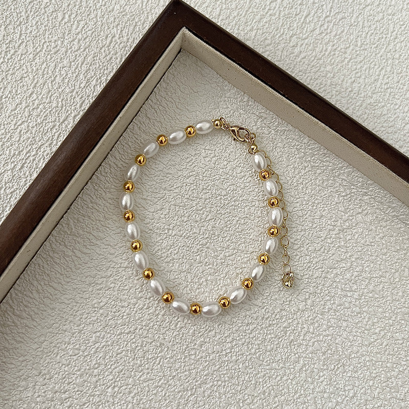 Vintage Fresh Water Baroque Pearl Necklace and Bracelet Set