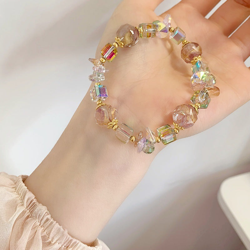 Floral Crystal Ball Bracelet