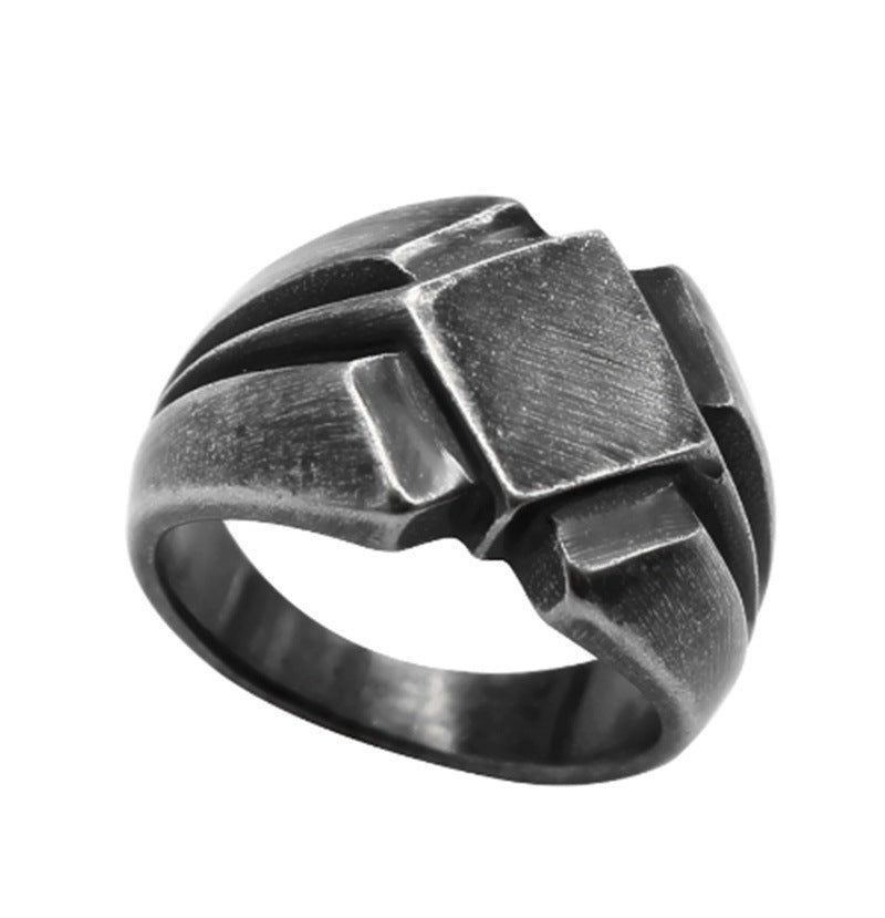 Mens Casual Vintage Signet Ring