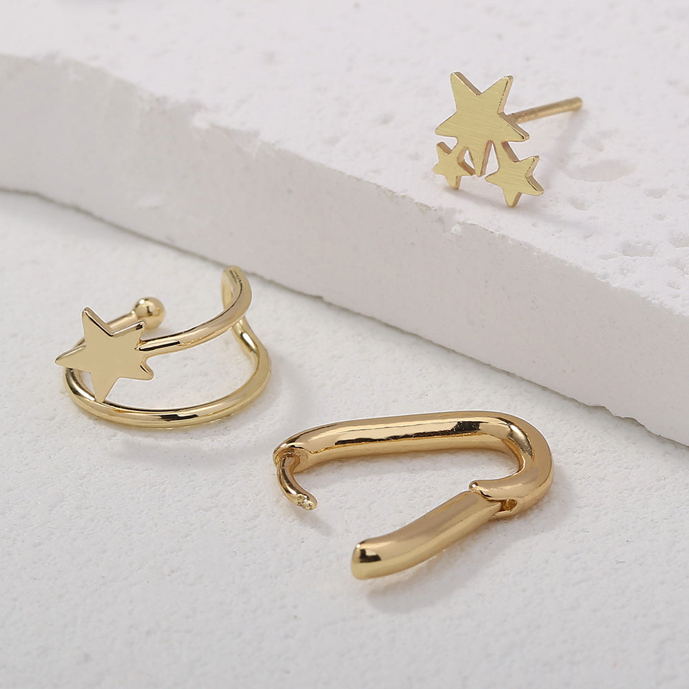 Gold Star Ear Cuff Set