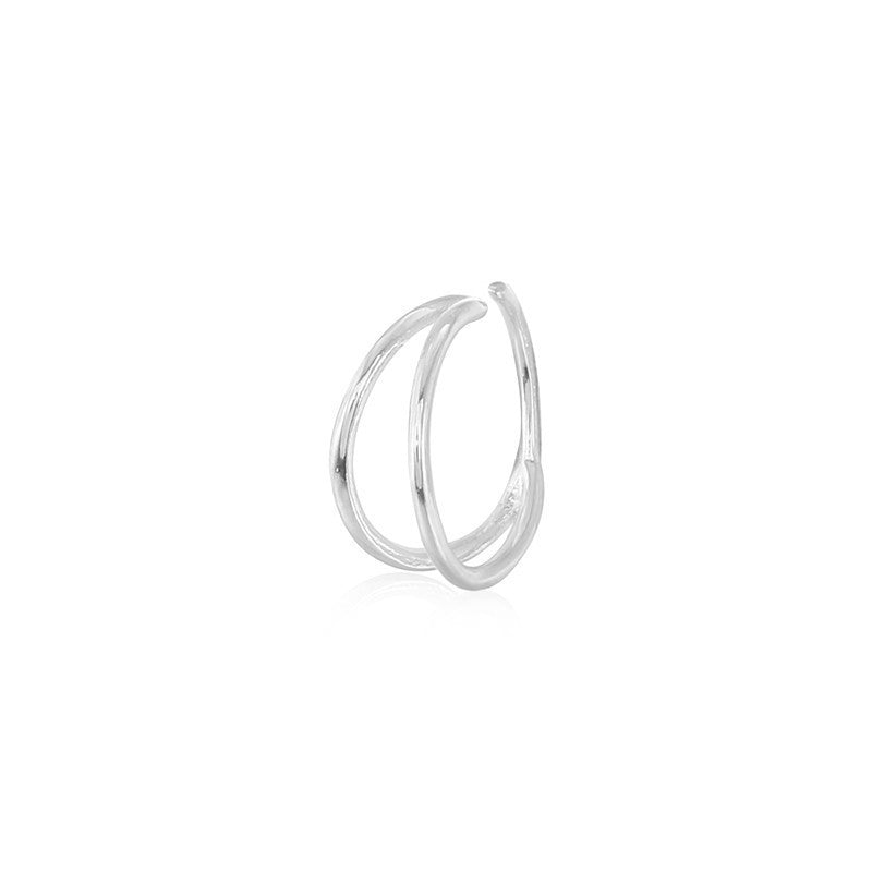 Sterling Silver S925 Double Hoop Nose Ring