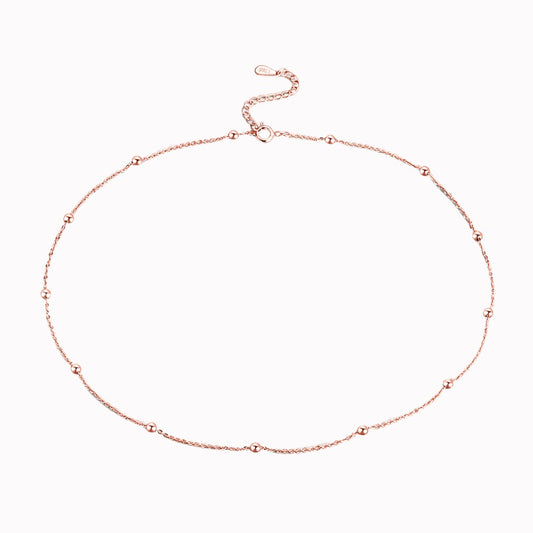 Spaced Beads Silver Sterling Choker