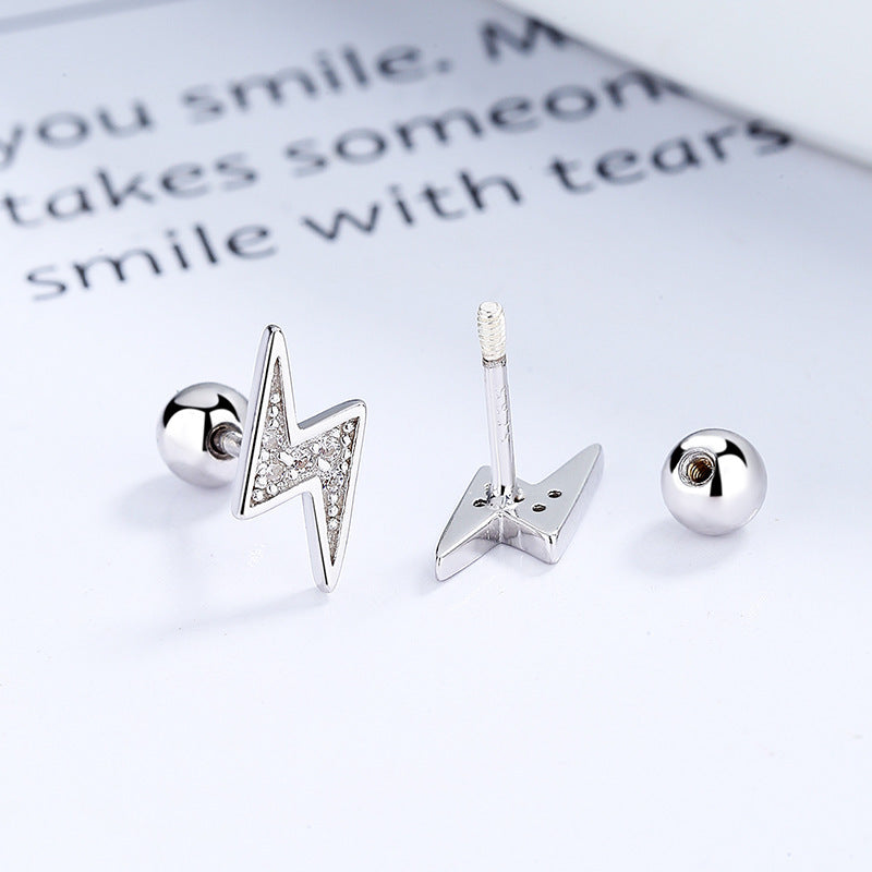 Women's Fashion Lightning Bolt Stud Earrings