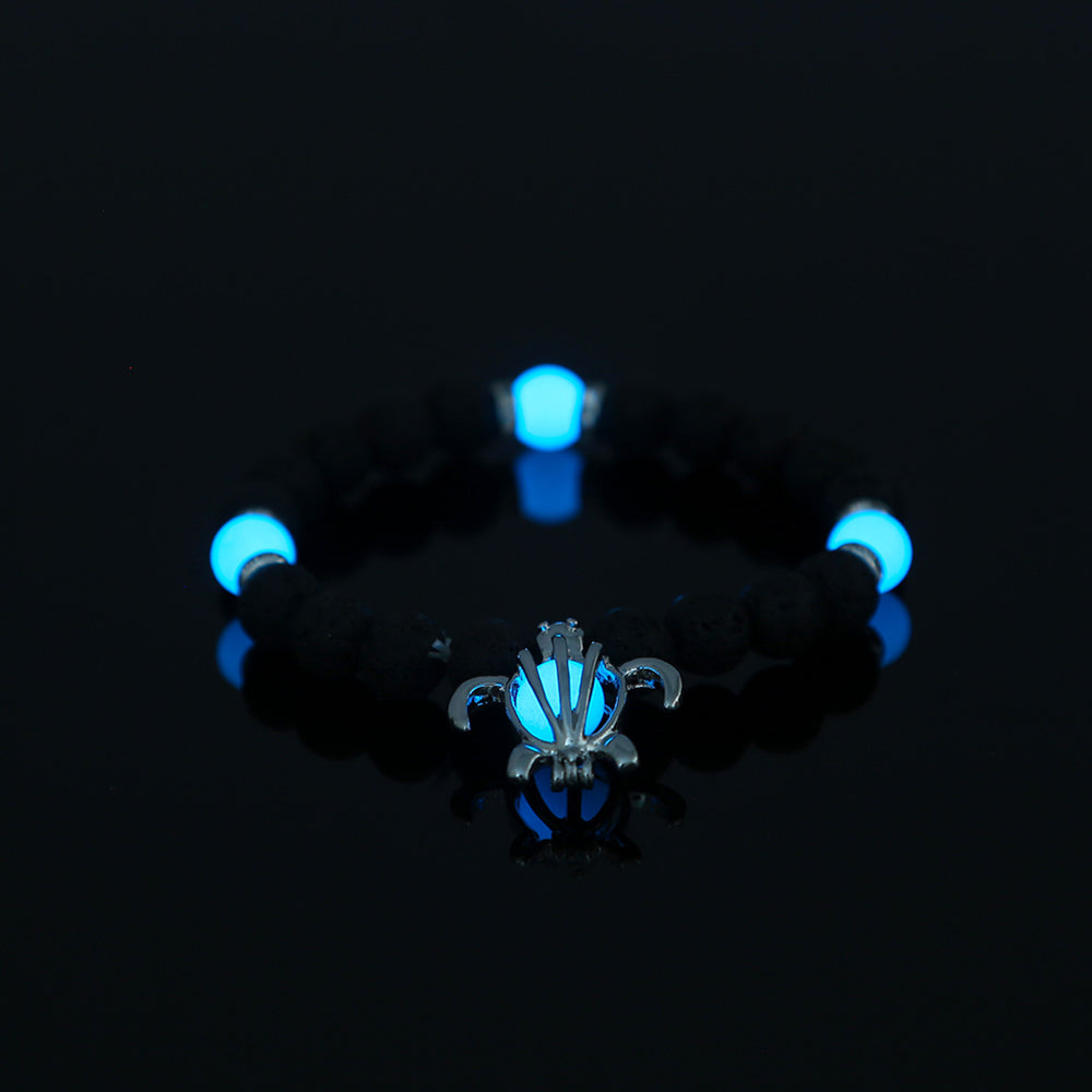 Volcanic Stone Luminous Turtle Bracelet - Gleamse